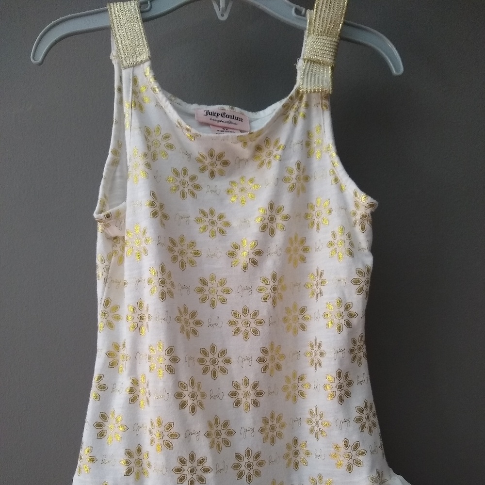 Juicy Couture off white and gold pants and top set